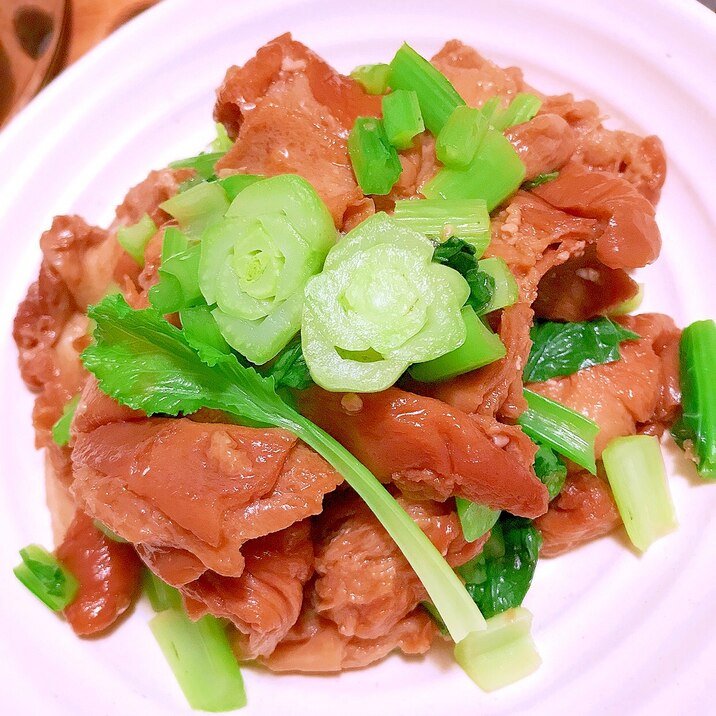 車麩の角煮風甘辛煮 シャキシャキ小松菜添え